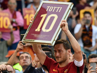 FRANCESCO Totti mengucapkan selamat tinggal terhadap Roma