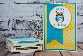 Cozy Critters Owl Birthday Card made with Stampin' Up! UK Supplies which you can buy here