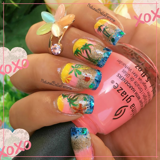 Summer beach manicure