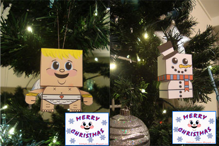 2011 Christmas Papercraft - Angel Snowman Tree Ornament