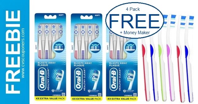 FREE Oral-B 4 Pack of Toothbrushes at CVS