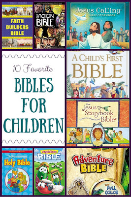 Mommy & Her Men's 10 favorite Bibles for children!  Perfect for babies, toddlers, and elementary kids!