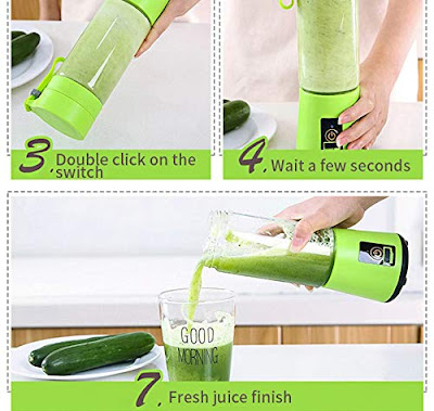 DELWOR Fruit Juicer Rechargeable Portable Blender