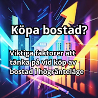 Köpa bostad när räntorna är höga, för- och nackdelar