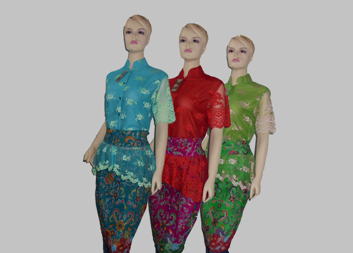  Model  Baju  Batik  Wanita Setelan  Rok  Kebaya Brokat 