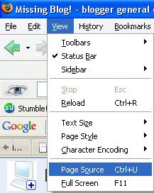 view page source in Firefox