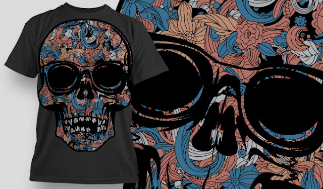 Download Skull with Sunglasses Desain Kaos CDR File CorelDraw Free Download - Tshirt Design | Design Corel
