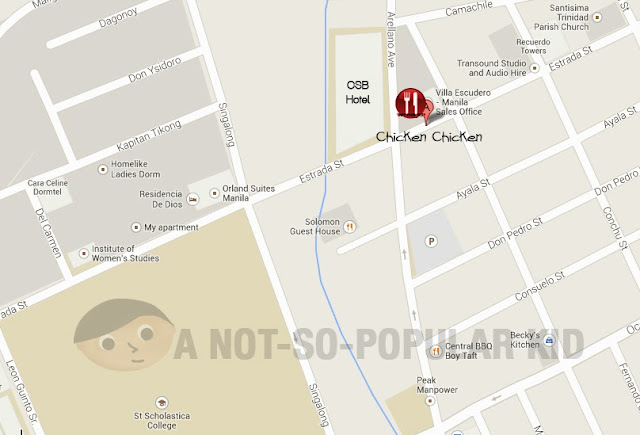 Map for Chicken Chicken Eatery in Estrada Street