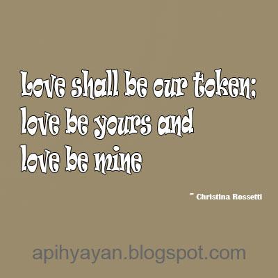 Love Shall Be Our Token  Apihyayan Blog