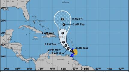 VENEZUELA:  Inameh  informó que onda tropical Nro. 47 transitará por algunas zonas de Venezuela se convirtió en ciclon Karen.