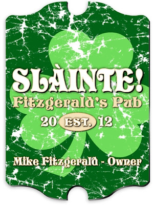 St Patrick's Day Pub Sign