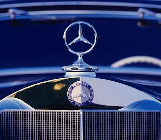 As the logo appeared Mercedes Benz