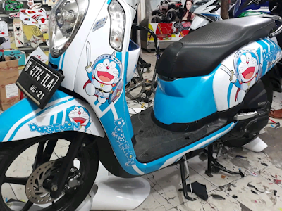 Gambar Motor Honda Scoopy Modifikasi Doraemon Terbaru