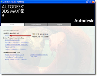 Memulai instalasi 3dsmax 9