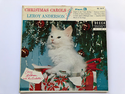 Christmas album with white kitten on the cover