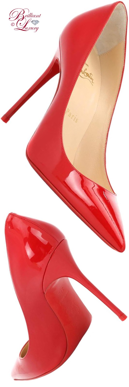 Brilliant Luxury ♦ Christian Louboutin Décolleté pumps in #red