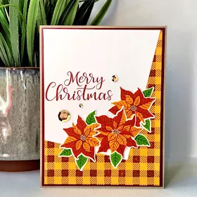 Sunny Studio Stamps: Petite Poinsettias Customer Christmas Card by Jamie