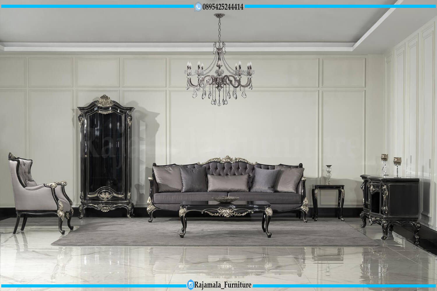 Sofa Tamu Mewah Klasik Luxury Design Majestic RM-0989
