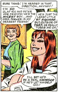 Amazing Spider-Man #45, John Romita, MJ sits talking to her aunt Anna Watson abot Peter Parker