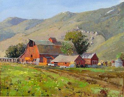 beautiful landscape oil paintings by Sean Wallis