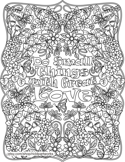 Do Small things with great love coloring page