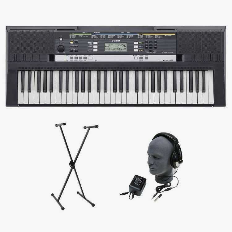 Yamaha PSR-E243 Premium Portable Keyboard Package with Headphones, Power Supply, and Stand