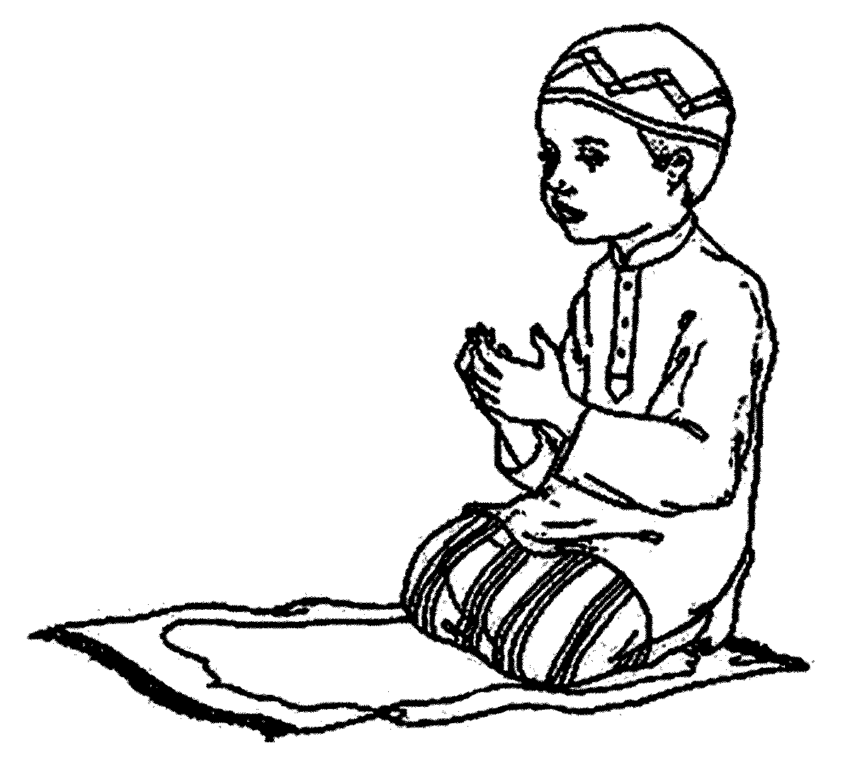 Gambar Mewarnai Orang Sholat Murid 17