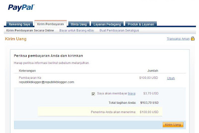 Transaksi Pembayaran Pribadi Paypal-2