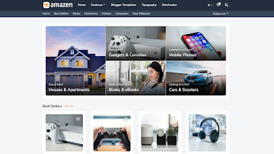 Amazen V1.5.0 Blogger Template Premium Gratis Download