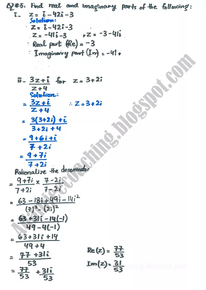 complex-numbers-review-exercise-mathematics-11th