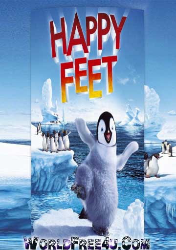 Poster Of Happy Feet (2006) In Hindi English Dual Audio 300MB Compressed Small Size Pc Movie Free Download Only At worldfree4u.com