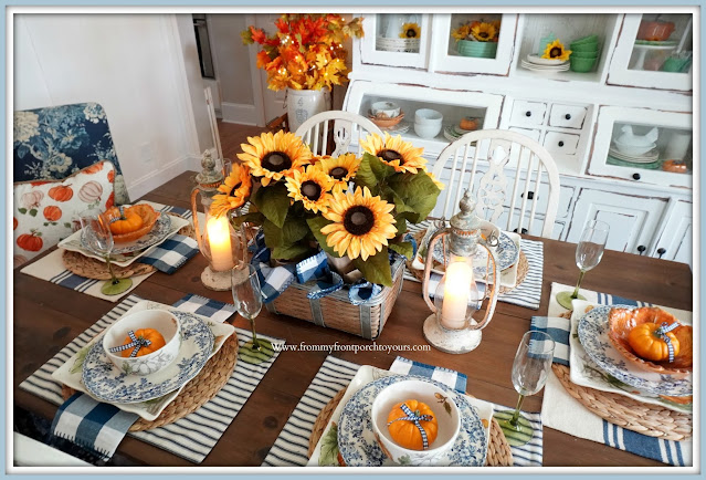 Farmhouse Cottage Style Fall Dining Room-From My Front Porch To Yours