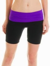 <br />Kalon Clothing Juniors Longer Length Fold Over Shorts