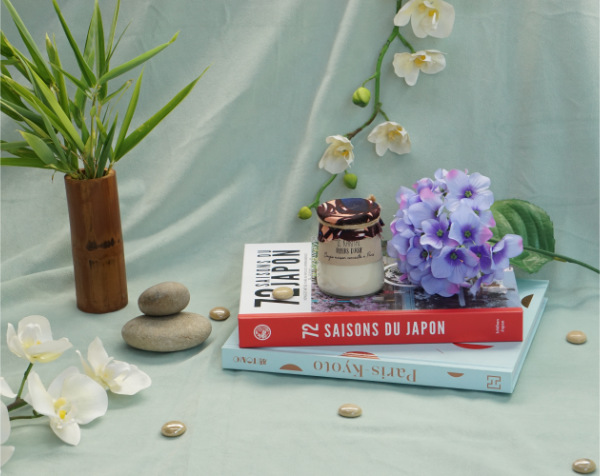 Fleurs d'Asie, bougie parfumée artisanale de la gamme Le Japon par Le Karithé