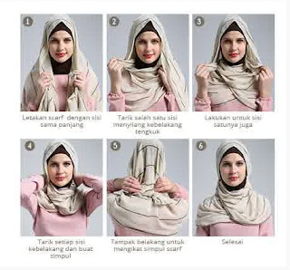 Tutorial hijab scarf segi empat modis