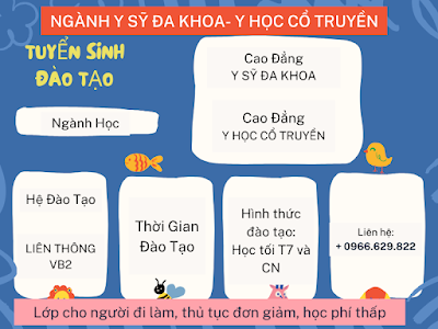 Tuyển sinh các lớp hệ chính quy-liên thông-vb2 lên cao đẳng y học cổ truyền-y sỹ đa khoa tại tân phú(ĐN)