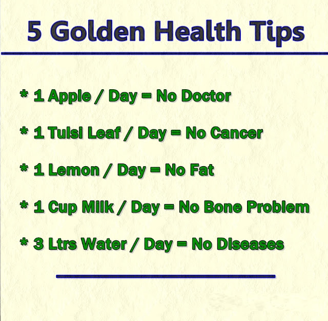 5 Golden Health Tips