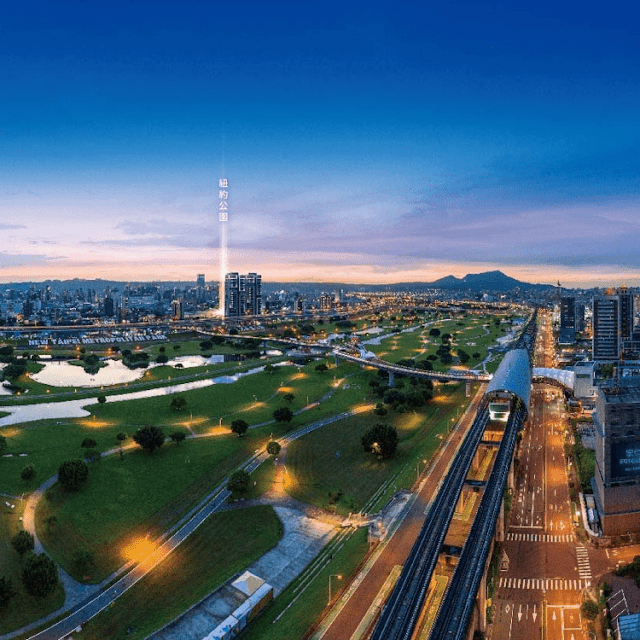 新濠漾2與新北大都會公園(取自建案官網)