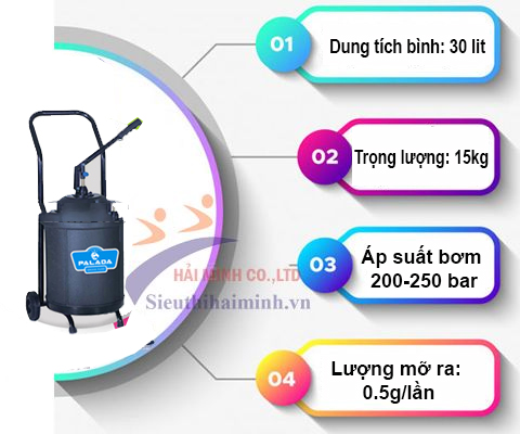 Một Số Thông Tin Về Máy Bơm Mỡ Bằng Tay Palada Pd-30b