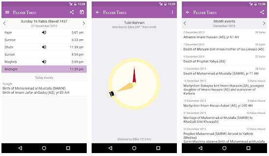 Aplikasi Android Penunjuk Imsakiyah dan Jadwal Sholat 