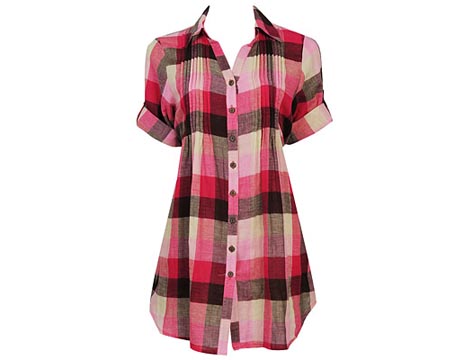 cute pink plaid shirt from