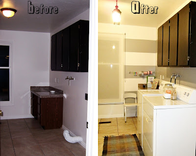 laundry room before and after stripped wall ideas