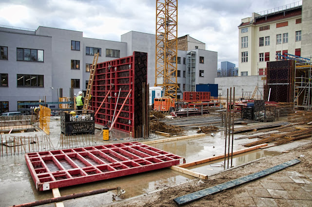 Baustelle Erweiterung AUFBAU HAUS, Planet Modulor, Moritzplatz, Oranienstraße, 10969 Berlin, 08.01.2014