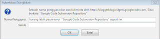 Tips mengatasi error "Google Code Subversion Repository"