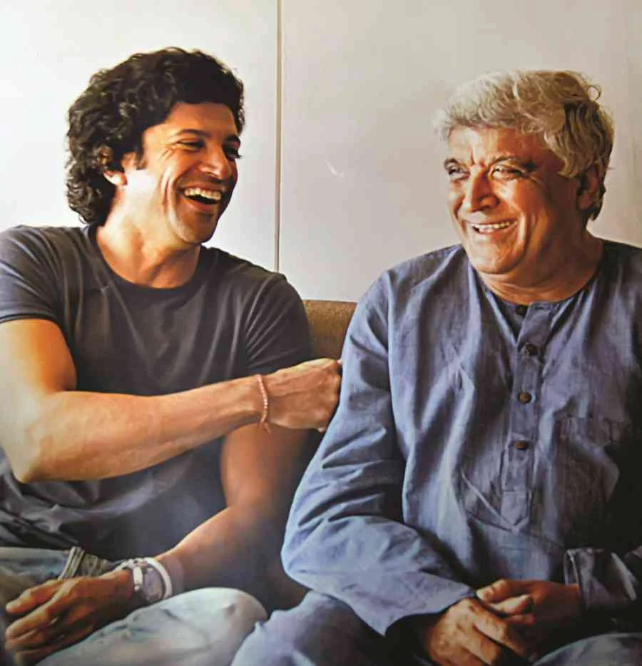 Farhan and Javed Akhtar bollywood father son successful duos