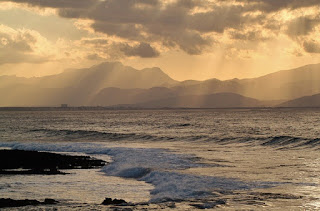 gambar pantai matahari tenggelam sunset