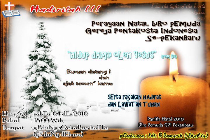 Contoh Undangan Natal