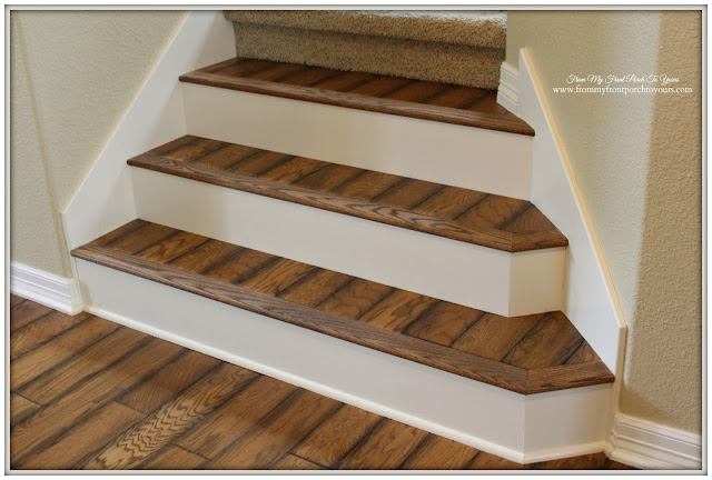 Farmhouse Style-Stair- Renovation-Oak-Flooring-Verticel Design-From My Front Porch To Yours