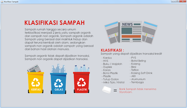 Form Klasifikasi Bank Sampah