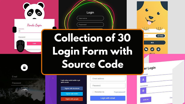 30 Login Form with Source Code in HTML, CSS, and JavaScript